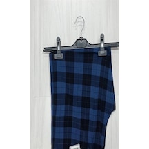 Alfa Aksesuar 03 Tek Alt Kareli Desen Pantalon Kly 306 Lacivert