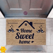 Kapı Önü Paspası Dekoratif Dijital Baskı Home Sweet Home P-2442