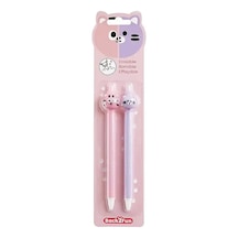 Apli Pembe Silinebilir Jel Kalem Kedi-kaplan B2f Blister Çok Renkli