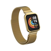 Xiaomi Redmi Watch Mi Watch Lite Uyumlu Krd-58 Metal Mkst Kordon-gold