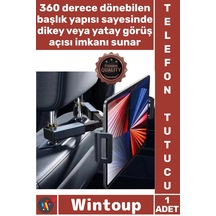 Telefontutucu Araç İçi 360 Derece Döner Ergonomik Koltuk Arkası Ayarlanabilir Tablet Telefon Tutucu