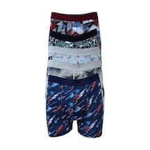 Tutku 5 Adet Karışık Renk Likralı Desenli Boxer 001 Tutku 5 Adet Karışık Renk Likralı Desenli Boxer 001