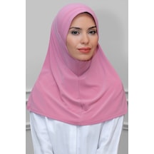 Gül Kurusu Pratik Hazır Geçmeli Tesettür Eşarp Sandy Kumaş Sade 1 Gülkurusu