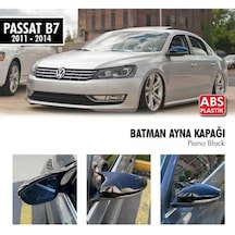 Vw Passat B7 Batman Yarasa Ayna Kapağı Piano Black Abs Plastik