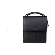 Alphaclub Bag Erkek Hakiki Deri Mat Siyah El Omuz Ve Postacı Çantası