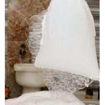 Pamuk Doğal Hamam Köpük Torbası 3'lü Beyaz