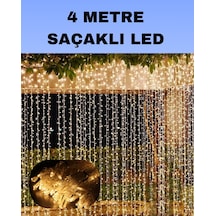 4 Metre Icicle Şelale Led Perde Işık Sarı Aydınlatma Renkli 70763586