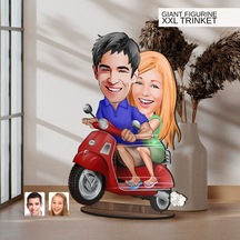 Bk Gift Kişiye Özel Sevgililer Karikatürlü Büyük Boy Ahşap Biblo-10 Arkadaşa Hediye , Sevgiliye Hediye, Kişiye Özel Biblolar Kobitmeyen137578 Bk Gift
