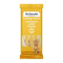 Dr. Sacchi Creamy Snack Tavuklu ve Ciğerli Krema Kedi Ödülü 4 Adet