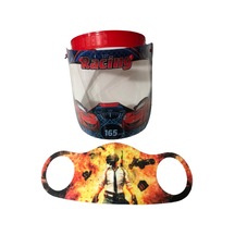 Gürbey Racing Baskılı Çocuk Siperlik + Pubg Desenli Çocuk Maske