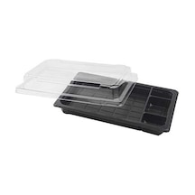 4 Bölmeli Sushi Servis Seti 21.6X13.6 Cm - 100 Adet