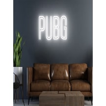 Pubg Yazılı Neon Tabela Beyaz