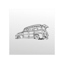 Folyo Sticker Klasik Araba Adkpquy706 100cm Uzunluk Siyah