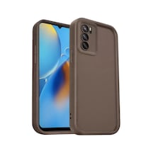 Newface Oppo A16 Kılıf Viera Silikon - Kahverengi
