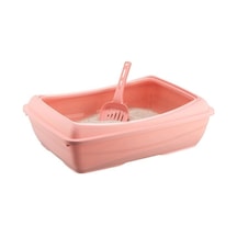 Omnipazar Sy-5095 Büyük Açık Evcil Hayvan Kedi Tuvaleti Pembe