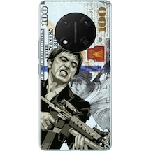 Honor X9c Uyumlu Scarface Dolar Tasarımlı Baskılı Silikon Kılıf Renkli