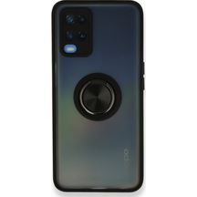 Oppo A54 4G Kılıf Montreal Yüzüklü Standlı Silikon Kılıf