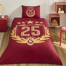Taç Lisanslı Galatasaray 25.şampiyonluk Tek Kişilik Nevresim Takımı 000000001000051022 Çok Renkli