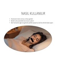 İnobag Ağız Bandı Horlama Önleyici - 30 Adet Siyah Renk Pamuk Kumaş,