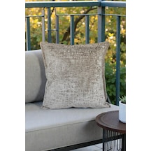 Kırlent Kılıfı İthal Kadife Kumaş - 45x45cm Yumuşak Dokulu Çift Taraflı Özel Tasarım Kırlent Kılıfı Bej