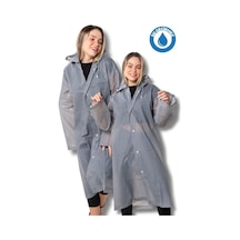 Kadın Erkek Yağmurluk Kapüşonlu Çıtçıtlı Eva Gri Yağmurluk Bymmrc881r05 Gri