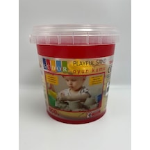 Kinetik Kum Kırmızı Renk 500 Gr Sarı
