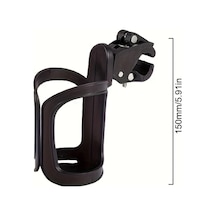 Lumaworld Güvenli Ayarlanabilir Siyah Çaydanlık Tutucu Bisiklet Gidonu İçin Dayanıklı Kap Tutucu, Metalik Kaplama Siyah