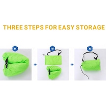 Wondernest Sızıntı Siyah Şişme Şezlong Polyester Plaj Kanepe Kamp Anti Açık - İj, Taşınabilir Rahat Şişme Yatak Siyah