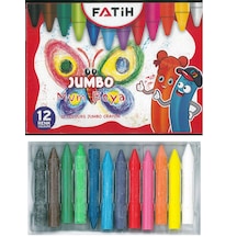 Fatih Mum Pastel Boya Wax Crayon Jumbo 12 Renk Çok Renkli