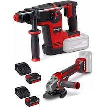 Einhell TP-HD 18/26 Li Bl Akülü Pnömatik Matkap + TP-AG 18/125 Q Ce Avuç Taşlama 2x4.0AH Akülü Kömürsüz Set
