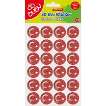 Bu-bu Simli Eva Sticker Ay Ve Yıldız Bubu-sts047 Çok Renkli