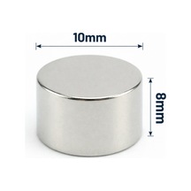 5 Adet - 10x8 Mm Neodyum Mıknatıs Neodim Magnet Yuvarlak Çap 10mm , Kalınlık 8mm