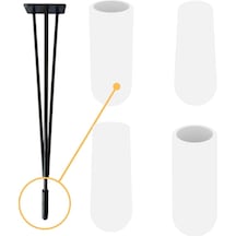 Tel Sandalye, Firkete Masa Sehpa Ayak Pabucu 10 Mm 24 Adet Beyaz Diğer