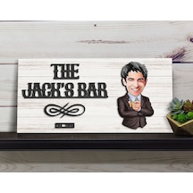 Bk Gift Kişiye Özel Karikatürlü Kabartma Tasarım Antik Beyaz Ahşap Bar Tabelası, Home Bar Tabela, Rustik Ev Dekorasyonu, Duvar Dekoru-4