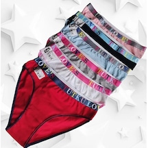 Tutku 12 'li Bayan Carolıne Bikini Külot Kombin Çok Renkli
