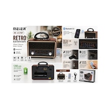 Meier M-157bt Retro Bluetooth Şarjlı Radyo Nostaljik Altın - 913589880