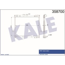 KALE OTO Radyatör 358700 Radyatör Dm Ax Mekanik Al-Pl-Brz 475X588X26