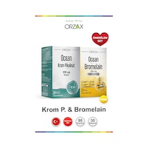 Krom Pikolinat 90 Bitkisel Kapsül & Ocean Bromelain 30 Kapsül
