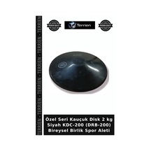 Özel Seri Kauçuk Disk 2 Kg Siyah Kdc-200 Drb-200 Bireysel Birlik Spor Aleti
