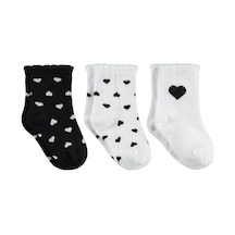 Civil Baby Kalp 3'lü 6- Bebek Kız Çorap Set Standart