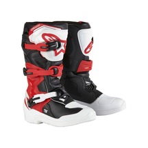 Alpinestars Tech 3s Kros Genç Motosiklet Botu Siyah Kırmızı Beyaz