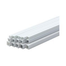 Plastik Beyaz Içi Boş Kare Çıta 8X8Mm 50Cm 5 Adet