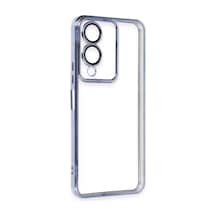 Bezos Vivo Y17s Uyumlu Kılıf Lensli Silikon - Açık Mavi Hb006