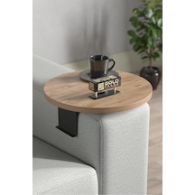 Yan Sehpa Ayarlanabilir Tepsi Dekoratif Tepsi Ceviz 2 Adet