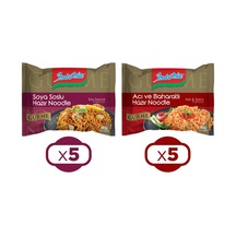 Indomie Noodle Gurme 80 Gr Soya Soslu & Acı Ve Baharatlı 10 Lu Karma Paket