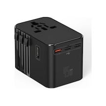 Evrensel Eu Us Au Uk Priz Fiş Çevirici Dönüştürücü Seyahat Adaptörü 2x Usb 3x Type-c Port Çıkışı
