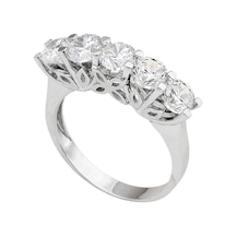 14 Ayar Beyaz Altın Swarovski Beştaş 3.90 Gram