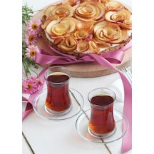 LAV Duru Cam Çay Seti 6 Kişilik 155 ml (6 Çay Bardağı, 6 Çay Tabağı)