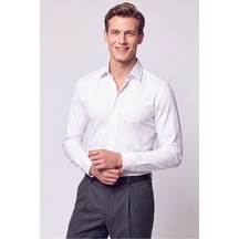 Slim Fit Pamuklu Beyaz Gömlek G 1607