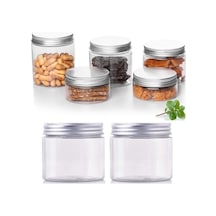 50ml-250ml Alüminyum Kapak Kozmetik Teneke Pot Dudak Balsamı Kavanoz Konteynerleri Yağ Balmumu Em 50 Ml